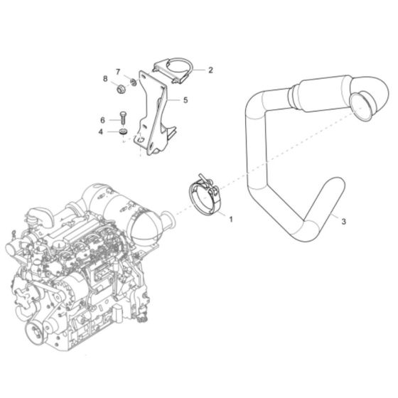 Exhaust Assembly for Wacker DV100 Dumper