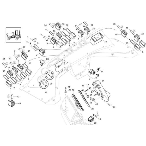 Instrument Panel Assembly -1 for Wacker DV100 Dumper