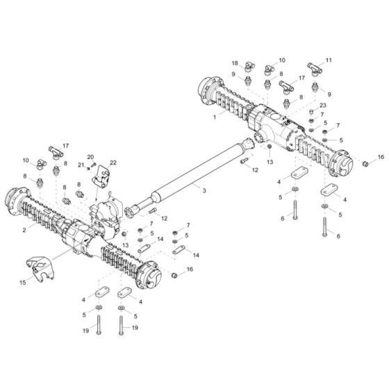 Axle Assembly for Wacker DV100 Dumper