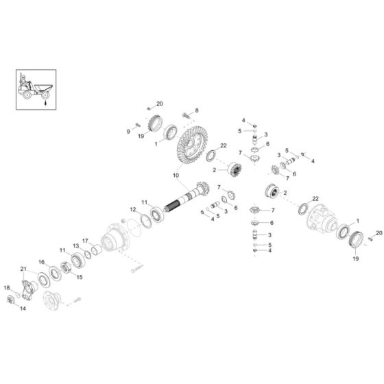 Differential Axle Assembly for Wacker DV100 Dumper