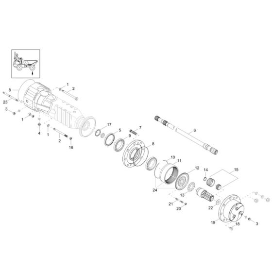 Axle Case, Wheel Hub Assembly for Wacker DV100 Dumper