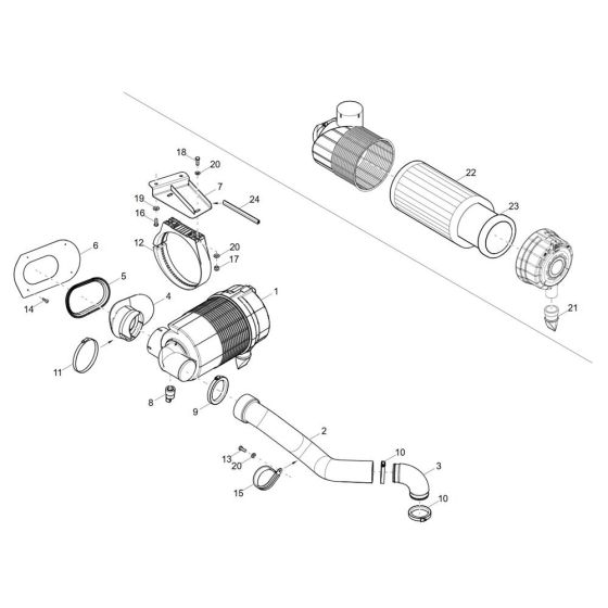 Air Cleaner Assembly for Wacker DV125 Dumper