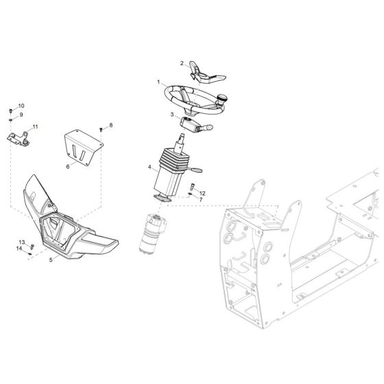 Pilot Stand Assembly for Wacker DV125 Dumper