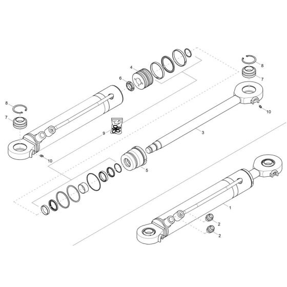 Steering Cylinder Assembly for Wacker DV125 Dumper