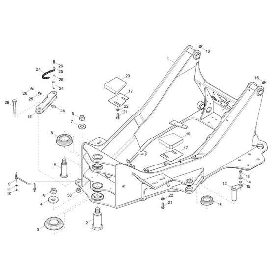 Front Frame Assembly for Wacker DV125 Dumper