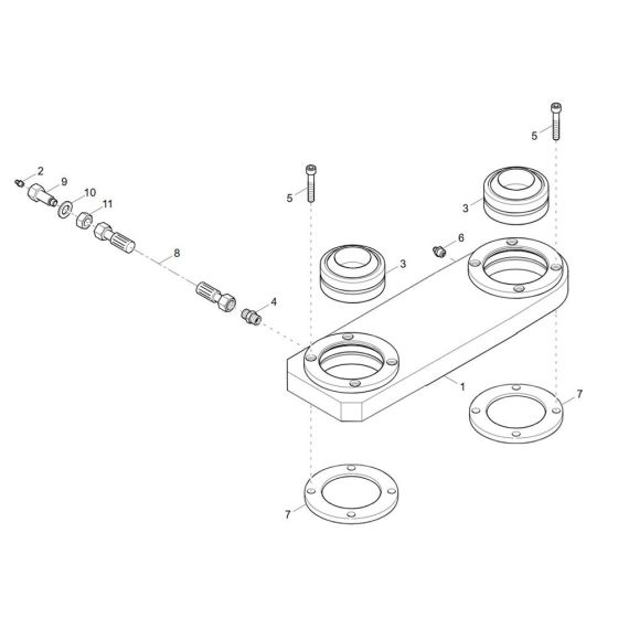 Articulated Joint Assembly for Wacker DV125 Dumper