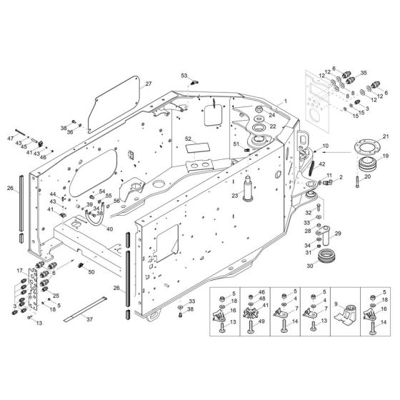 Frame Drive Unit Assembly for Wacker DV125 Dumper