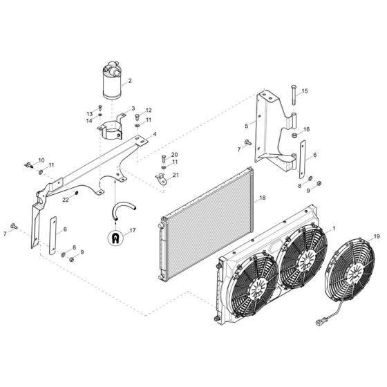 Radiator Assembly for Wacker DV125 Dumper