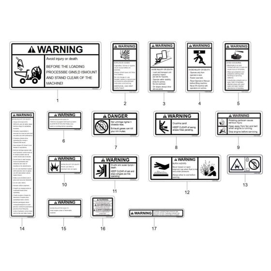 Decals -1 for Wacker DV125 Dumper