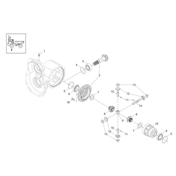 Differential Axle Assembly -1 for Wacker DV60 Dumper