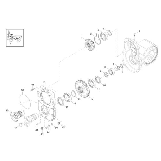 Gearbox Assembly for Wacker DV60 Dumper