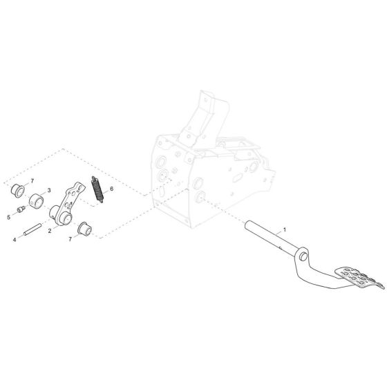 Foot Brake Assembly for Wacker DV60 Dumper