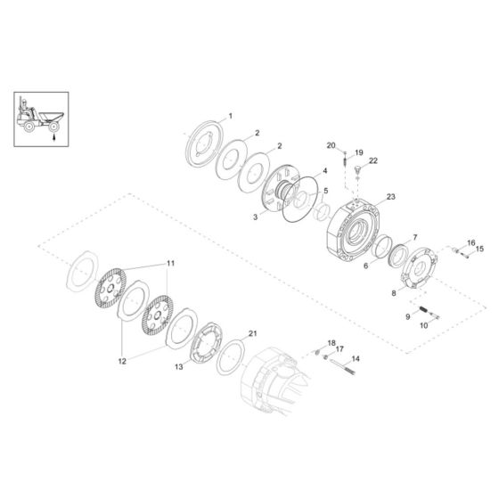 Brake Assembly for Wacker DV60 Dumper