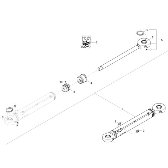 Steering Cylinder Assembly for Wacker DV60 Dumper