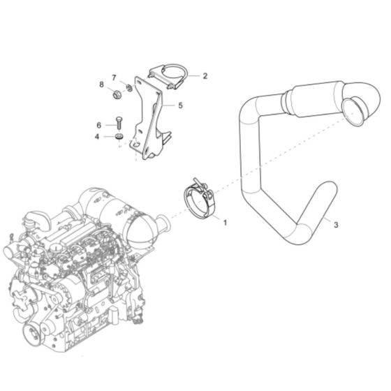 Exhaust Assembly for Wacker DV60 Dumper