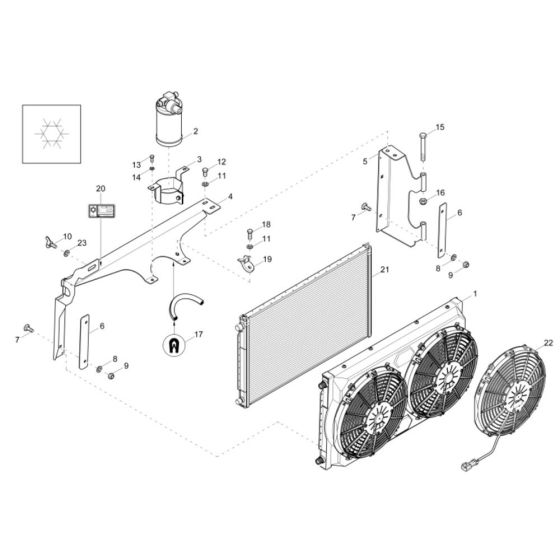 Radiator Assembly for Wacker DV60 Dumper