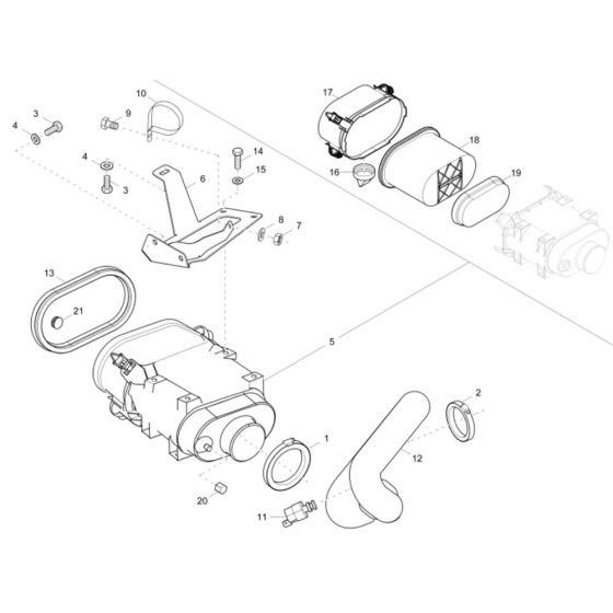 Air Cleaner Assembly for Wacker DV90 Dumper