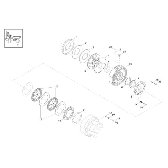 Brake Assembly for Wacker DV90 Dumper