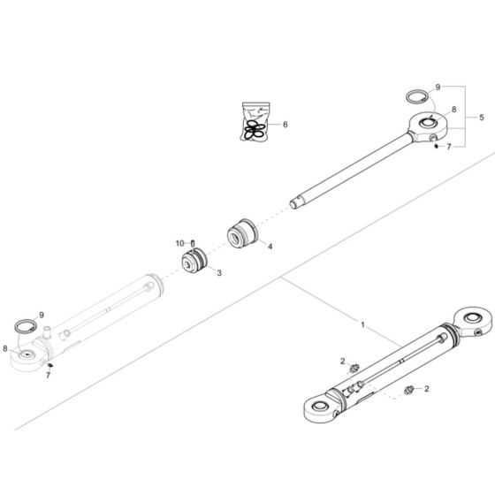 Steering Cylinder Assembly for Wacker DV90 Dumper