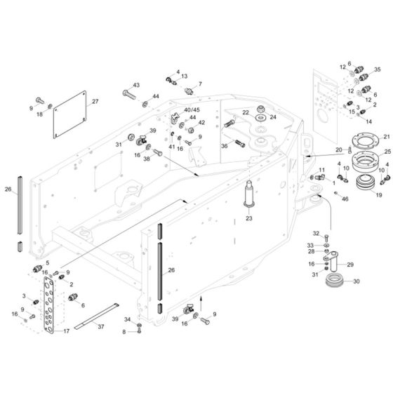 Frame Drive Unit Assembly for Wacker DV90 Dumper