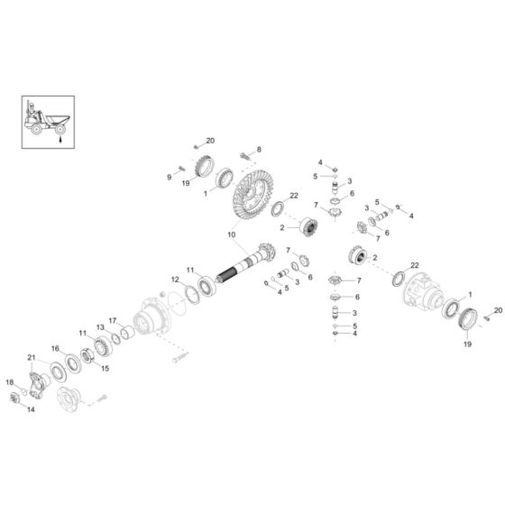 Differential Axle Assembly for Wacker DV90 Dumper