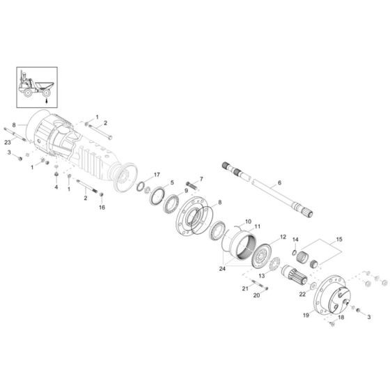 Axle Case, Wheel Hub Assembly for Wacker DV90 Dumper