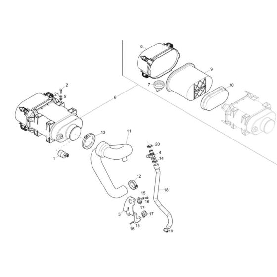 Air Cleaner Assembly for Wacker DW100 Dumper