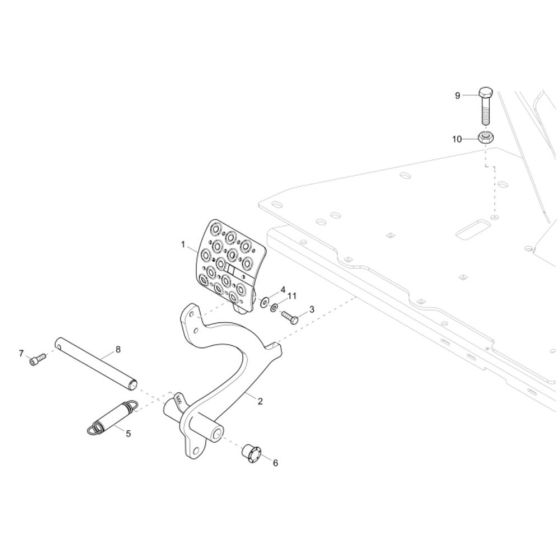 Foot Brake Assembly for Wacker DW100 Dumper