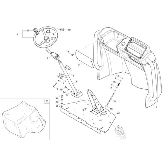 Pilot Stand Assembly for Wacker DW100 Dumper