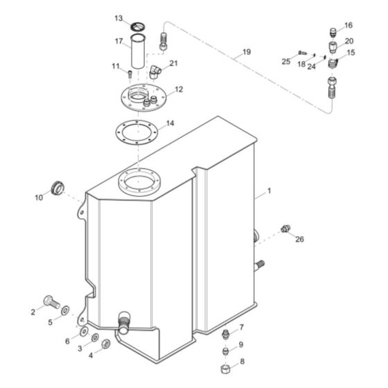 Hydraulic Tank Assembly for Wacker DW100 Dumper