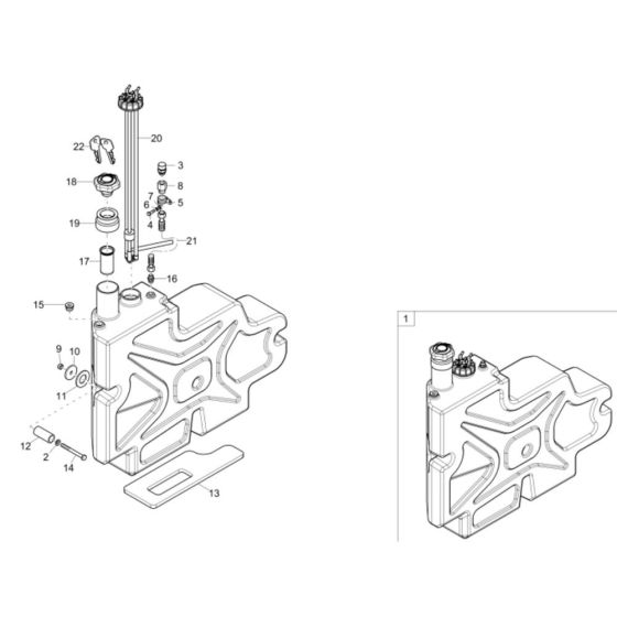 Fuel Tank Assembly for Wacker DW100 Dumper