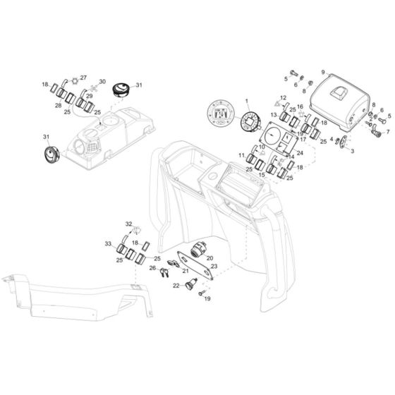 Instrument Panel Assembly for Wacker DW100 Dumper