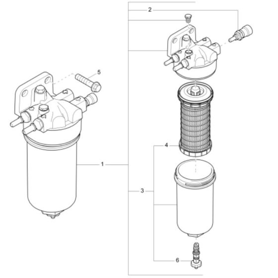 Fuel Filter Assembly for Wacker DW100 Dumper