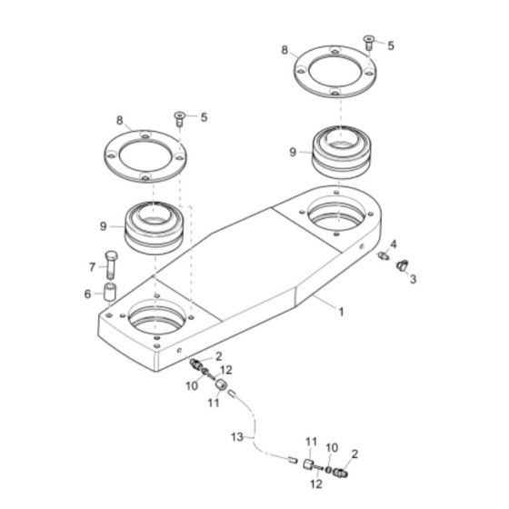 Articulated Joint Assembly for Wacker DW100 Dumper