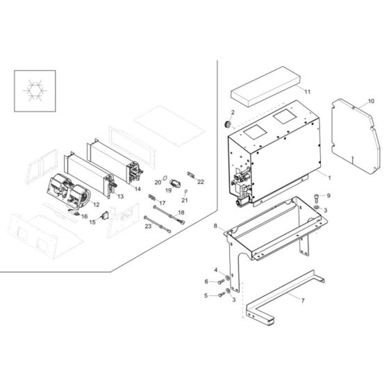 Air Conditioner Assembly for Wacker DW100 Dumper