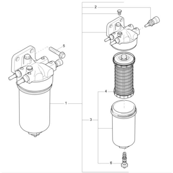 Fuel Filter Assembly -1 for Wacker DW100 Dumper