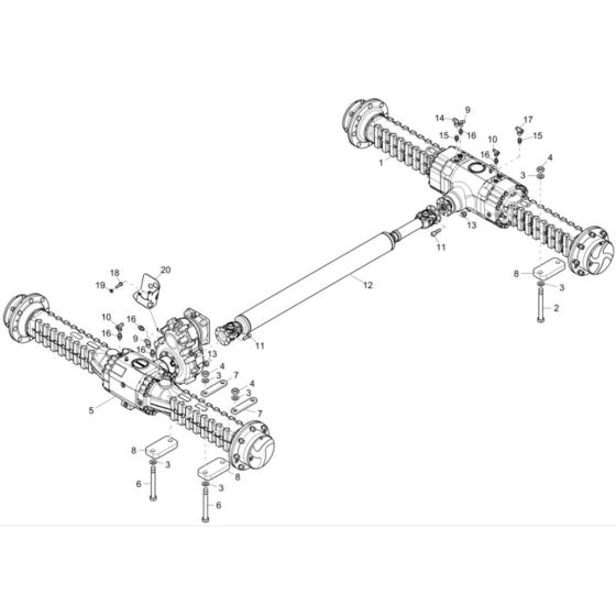 Axle Assembly for Wacker DW100 Dumper