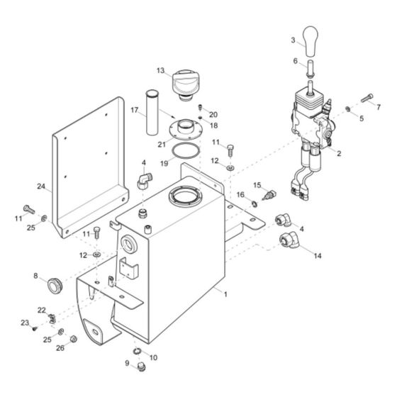 Hydraulic Tank Assembly for Wacker DW15e Dumper