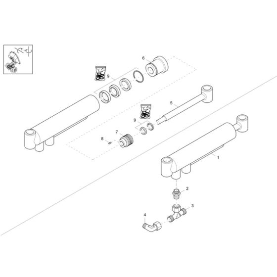 Boom Offset Assembly for Wacker DW15e Dumper