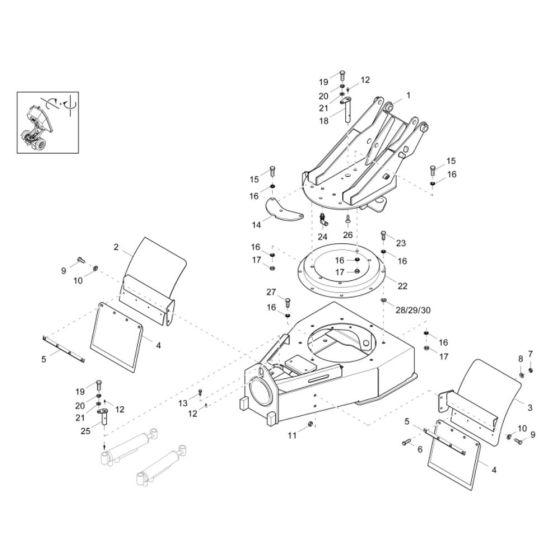 Front Frame Assembly -1 for Wacker DW15e Dumper