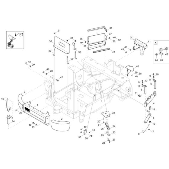 Rear Frame Assembly for Wacker DW15e Dumper