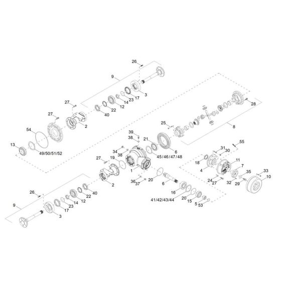 Axle (Front) Assembly for Wacker DW15e Dumper