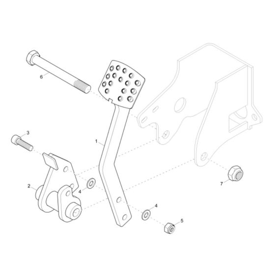 Foot Brake Assembly for Wacker DW15e Dumper