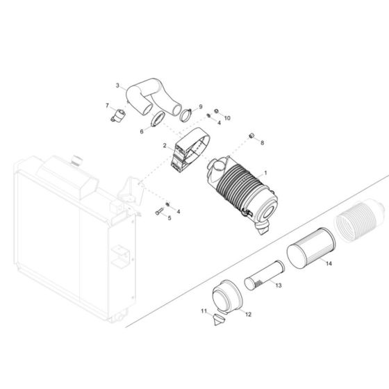 Air Cleaner Assembly for Wacker DW20 Dumper