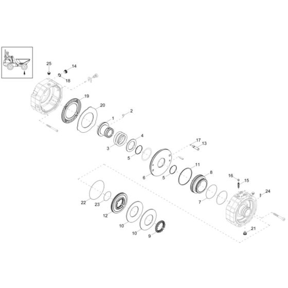 Brake Assembly for Wacker DW20 Dumper