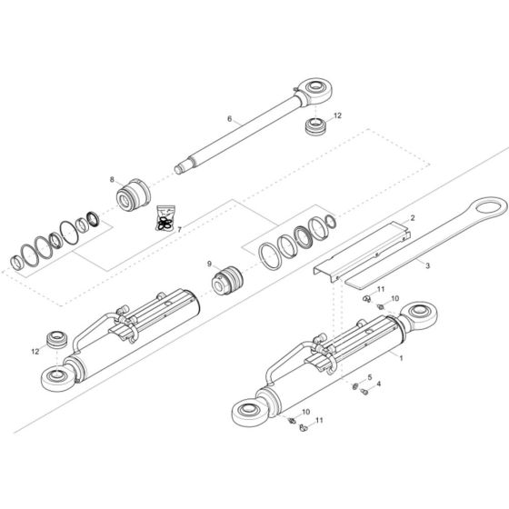 Steering Cylinder Assembly for Wacker DW20 Dumper