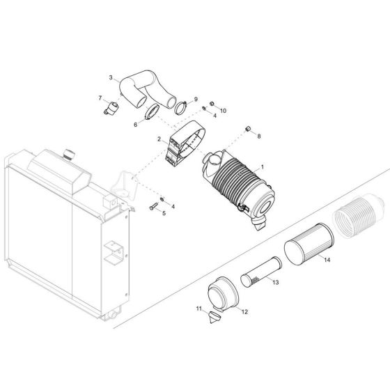 Air Cleaner Assembly for Wacker DW20-2 Dumper