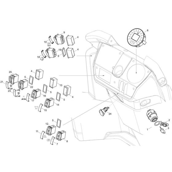 Instrument Panel Assembly for Wacker DW20-2 Dumper