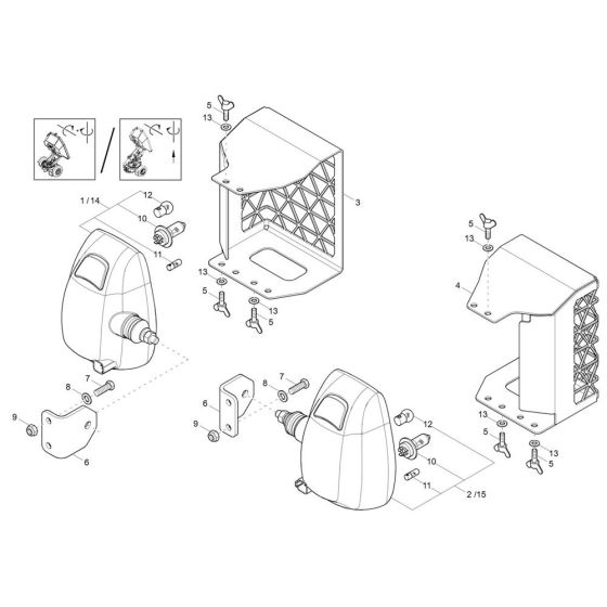 Headlight Assembly for Wacker DW20-2 Dumper