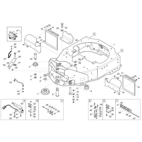 Front Frame Assembly -2 for Wacker DW20-2 Dumper